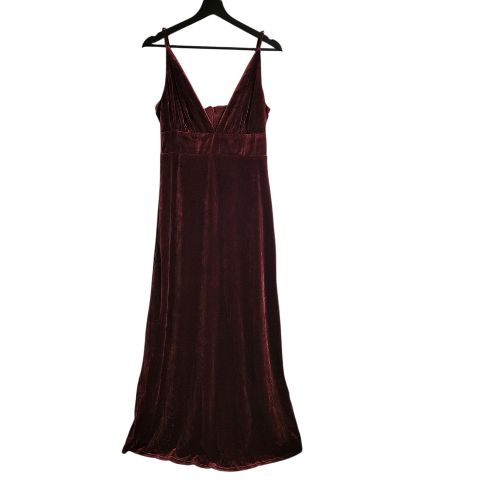 Lulus Night Of Elegance Burgundy Velvet Maxi Dress
